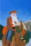 Cowboy Santa illustration